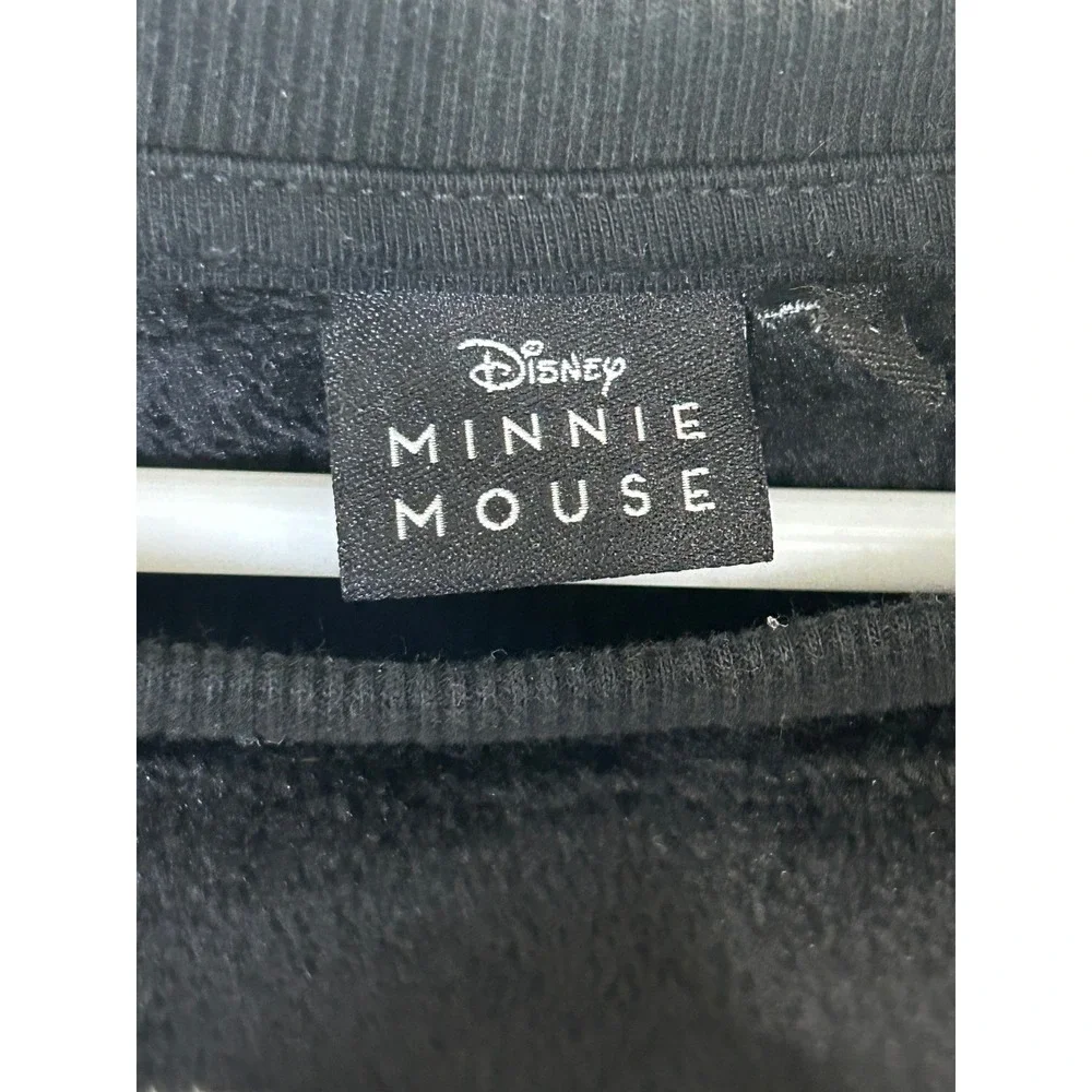Disney Minnie Mouse Black‎ Fleece Nightgown Plush Longline Sweatshirt Size 40/42